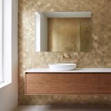 Hexagon Mosaik Gold Badezimmer
