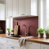 Hexagon Mosaik Bordeaux Küche Backsplash