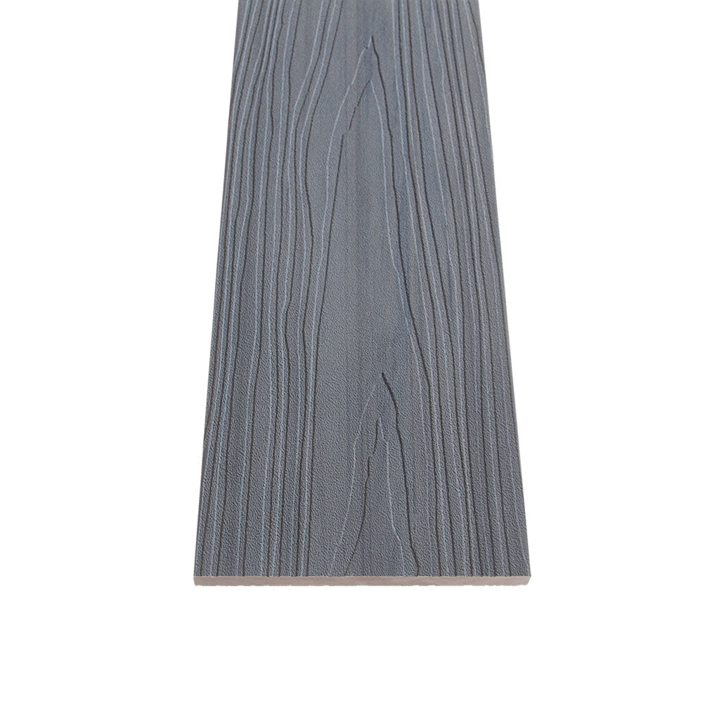 Fassadenbrett Steingrau 290CM | Abschlussbrett | Garten | 3D Holzmaserung